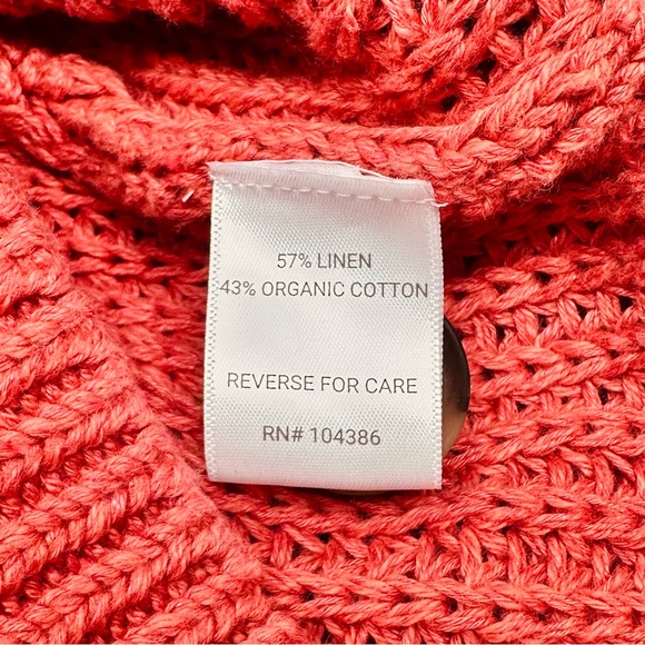 Garnet Hill Maren Linen & Organic Cotton Cardigan Size XS Button Up Prep Coastal - Picture 7 of 13